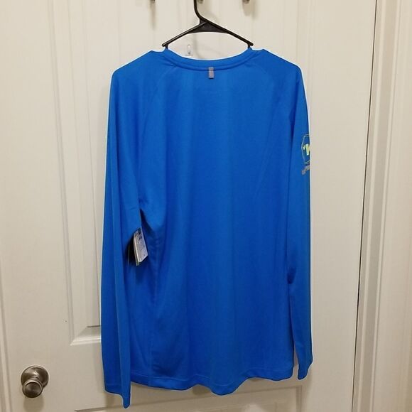 Nike Mens Blue Long TK Sleeve Sportswear Athletic Running Crew Neck Shirts XL - Picture 6 of 7